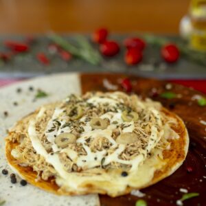 Pizza de frango e requeijão zero lactose